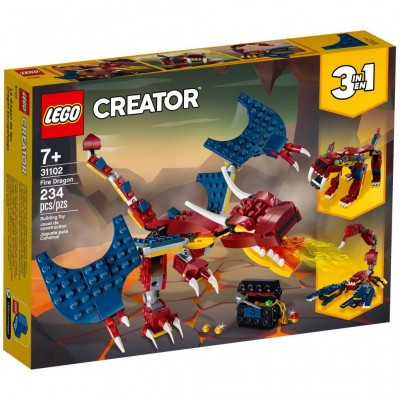 Конструктор LEGO Creator Вогняний дракон 234 деталі (31102)