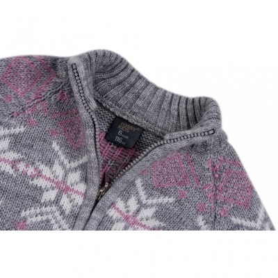 Кофта Tossy в'язана на блискавці сіра з орнаментом (326-92G-gray)