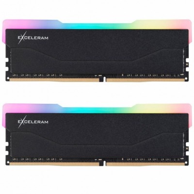 Модуль пам'яті для комп'ютера DDR4 16GB (2x8GB) 3200 MHz RGB X2 Series Black eXceleram (ERX2B416326AD)