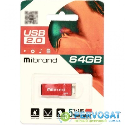 USB флеш накопитель Mibrand 64GB Сhameleon Red USB 2.0 (MI2.0/CH64U6R)