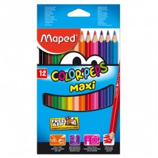 Олівці кольорові ZiBi Color Peps Maxi 12 кол. (MP.834010) Олівці кольорові ZiBi Color Peps Maxi 12 кол. (MP.834010)