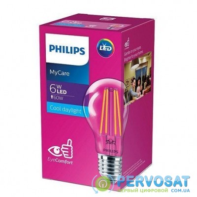 Лампа светодиодная PhilipsLEDClassic 6-60W A60 E27 865 CL NDAPR
