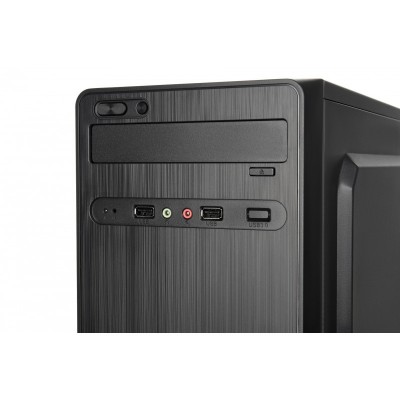 Корпус 2E VIGEO TMQ0109, з БЖ 2E ATX400, 2xUSB2.0, Perforated Side, mATX, Black