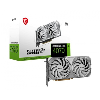 Відеокарта MSI GeForce RTX 4070 12GB GDDR6X VENTUS 2X OC WHITE