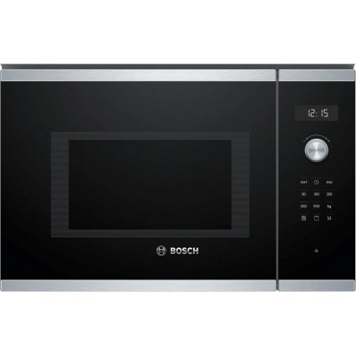 Мікрохвильова піч Bosch вбудована, 25л, електр. керув., 900Вт, гриль, дисплей, нержавіюча сталь