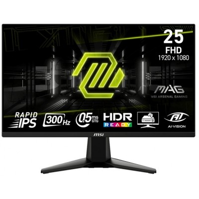 Монітор MSI 24.5" MAG 255XF 2xHDMI, DP, Audio, IPS, 300Hz, 0.5ms, sRGB 120%, FreeSync