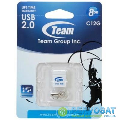 USB флеш накопитель Team 8GB C12G White USB 2.0 (TC12G8GW01)