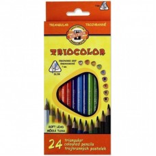 Олівці кольорові KOH-I-NOOR 3134 Triocolor, 24шт, set of triangular coloured pencils (3134024004KS) Олівці кольорові KOH-I-NOOR 3134 Triocolor, 24шт, set of triangular coloured pencils (3134024004KS)