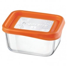 Контейнер Bormioli Rocco Frigoverre квадр. з помаранч. кришкою, 15*15 см, 750 мл Контейнер Bormioli Rocco Frigoverre квадр. з помаранч. кришкою, 15*15 см, 750 мл