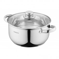 Каструля Ardesto Gemini Gourmet, скляна кришка, 3.9 л, нержавіюча сталь Каструля Ardesto Gemini Gourmet, скляна кришка, 3.9 л, нержавіюча сталь