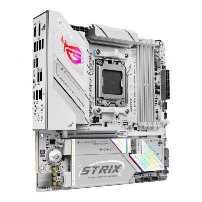 Материнcька плата ASUS ROG STRIX B850-G GAMING WIFI sAM5 B850 4xDDR5 M.2 HDMI DP WiFi BT mATX білий