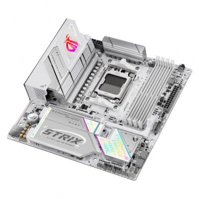 Материнcька плата ASUS ROG STRIX B850-G GAMING WIFI sAM5 B850 4xDDR5 M.2 HDMI DP WiFi BT mATX білий