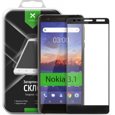 Стекло защитное Vinga для Nokia 3.1 Black (VTPGS-N31B)