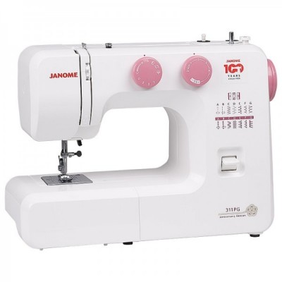 Швейна машина JANOME 311PG, електромех., 60Вт, 15 шв.оп., петля напівавтомат, білий