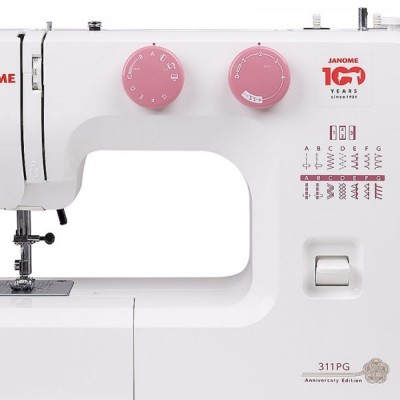 Швейна машина JANOME 311PG, електромех., 60Вт, 15 шв.оп., петля напівавтомат, білий