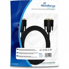 Кабель мультимедійний DVI to DVI 24+1pin, 3.0m Mediarange (MRCS130)