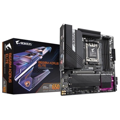 Материнська плата GIGABYTE B650M AORUS ELITE sAM5 B650 4xDDR5 M.2 HDMI DP mATX