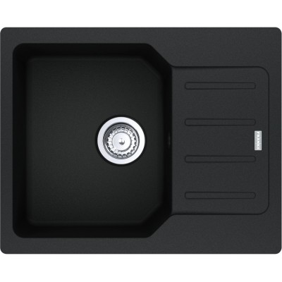 Мийка кухонна Franke City, фраграніт, прямокутник, з крилом, 620х500х190мм, чаша - 1, врізна, оборотна, UCG 611-62, онікс