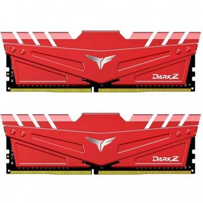 Модуль памяти для компьютера DDR4 16GB (2x8GB) 3000 MHz T-Force Dark Z Red Team (TDZRD416G3000HC16CDC01)