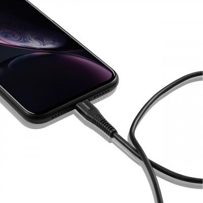 Дата кабель USB Type-C to Lightning 1.2m MFI Black CANYON (CNS-MFIC4B)