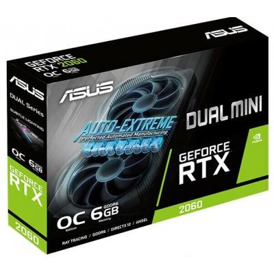 Видеокарта ASUS GeForce RTX2060 6144Mb DUAL OC MINI (DUAL-RTX2060-O6G-MINI)