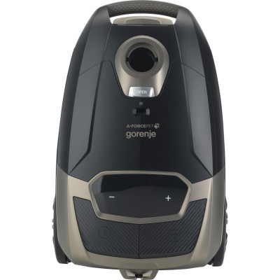 Пилосос Gorenje мішковий, 890Вт, 4л, HEPA, телескоп, LED-дисплей, турбощітка, чорний