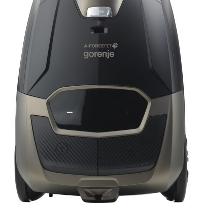 Пилосос Gorenje мішковий, 890Вт, 4л, HEPA, телескоп, LED-дисплей, турбощітка, чорний