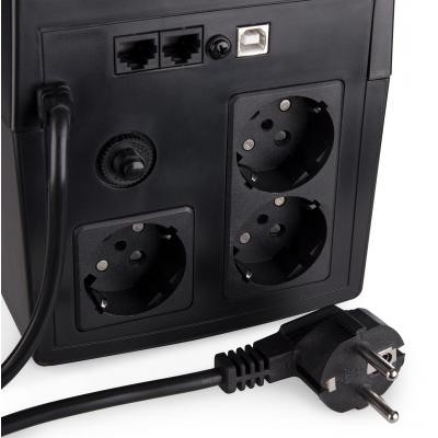 Источник бесперебойного питания Vinga LED 1200VA plastic case with USB (VPE-1200PU)