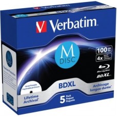 Диск BD Verbatim DL 100GB 4x Lifetime archival M-Disc 5шт Jewel (43834) Диск BD Verbatim DL 100GB 4x Lifetime archival M-Disc 5шт Jewel (43834)