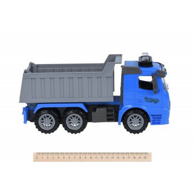 Same Toy Машинка инерционная Truck Самосвал (синий) со светом и звуком