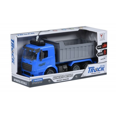 Same Toy Машинка инерционная Truck Самосвал (синий) со светом и звуком