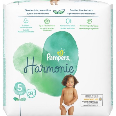 Подгузник Pampers Harmonie Junior Размер 5 (11-16 кг) 24 шт (8006540156674)