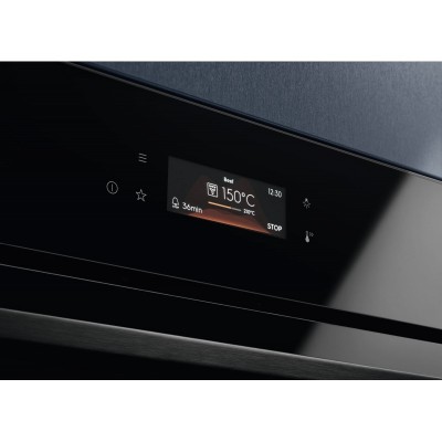 Духова шафа Electrolux електрична, 70л, А++, пара, дисплей, конвекція, ф-ція пароварки, телескопічні напрямні, чорний
