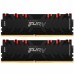 Модуль памяти для компьютера DDR4 16GB (2x8GB) 4000 MHz Renegade RGB Black Kingston Fury (ex.HyperX) (KF440C19RBAK2/16)