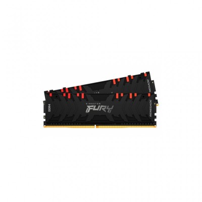 Модуль памяти для компьютера DDR4 16GB (2x8GB) 4000 MHz Renegade RGB Black Kingston Fury (ex.HyperX) (KF440C19RBAK2/16)