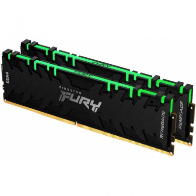 Модуль памяти для компьютера DDR4 16GB (2x8GB) 4000 MHz Renegade RGB Black Kingston Fury (ex.HyperX) (KF440C19RBAK2/16)