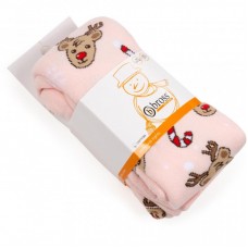 Колготки Bross з оленями (21386-1G-pink)