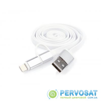 Дата кабель USB 2.0 AM to Micro 5P&Lightning 1.0m Vinga (USBAMMICRO&Lightning-1.0)