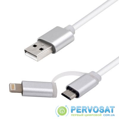 Дата кабель USB 2.0 AM to Micro 5P&Lightning 1.0m Vinga (USBAMMICRO&Lightning-1.0)