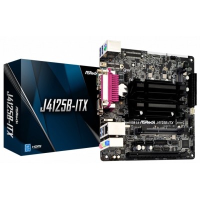 Материнcька плата ASRock J4125B-ITX CPU Quad-Core (2.7Hz) 2xDDR4 SO-DIMM HDMI-VGA COM+LPT (!) mITX