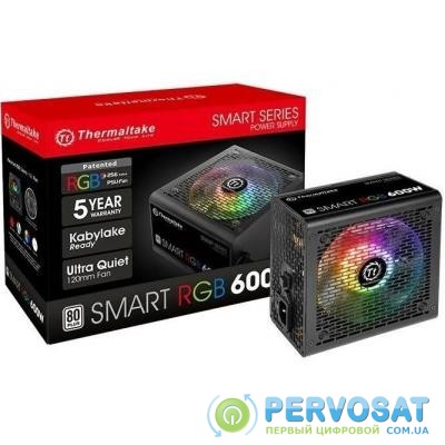 Блок питания ThermalTake 600W Smart RGB (PS-SPR-0600NHSAWE-1)
