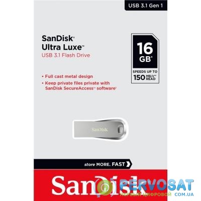 USB флеш накопитель SANDISK 16GB Ultra Luxe USB 3.1 (SDCZ74-016G-G46)