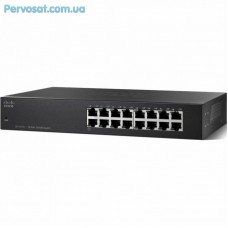 Комутатор мережевий Cisco SF110-16 (SF110-16-EU) Комутатор мережевий Cisco SF110-16 (SF110-16-EU)
