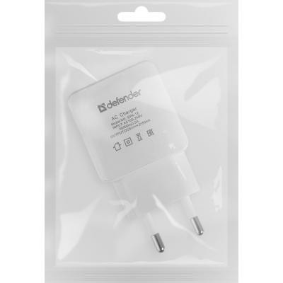 Зарядний пристрій Defender EPA-12 USB*2, 5V/2А+1A, White (83530)