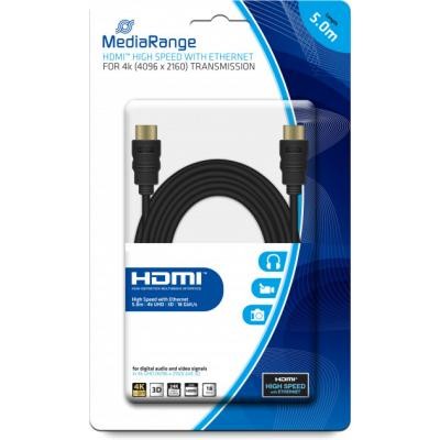 Кабель мультимедийный HDMI to HDMI 5.0m V2.0 MediaRange (MRCS158)