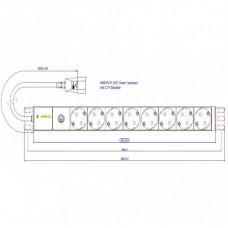 Силовий блок Conteg 19" 1U w/PDU 8xSchuko, вилка C14, кабель 2м (DP-RP-08-SCHUF-IEEC14/S) Силовий блок Conteg 19" 1U w/PDU 8xSchuko, вилка C14, кабель 2м (DP-RP-08-SCHUF-IEEC14/S)