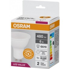 Лампа світлодіодна OSRAM LED VALUE, PAR16, 6W, 4000K, GU10 Лампа світлодіодна OSRAM LED VALUE, PAR16, 6W, 4000K, GU10
