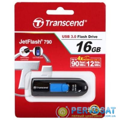 USB флеш накопитель Transcend 16GB JetFlash 790 USB 3.0 (TS16GJF790K)