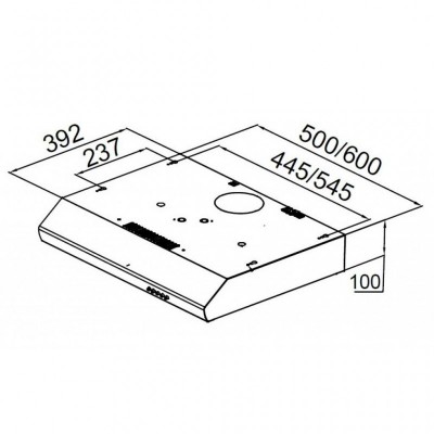 Вытяжка кухонная PYRAMIDA UX 60 WH