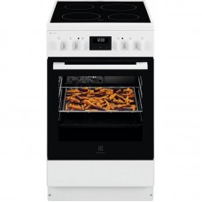 Плита Electrolux електрична склокерамічна, 57л, 50x60см, дисплей, конвекція, білий Плита Electrolux електрична склокерамічна, 57л, 50x60см, дисплей, конвекція, білий